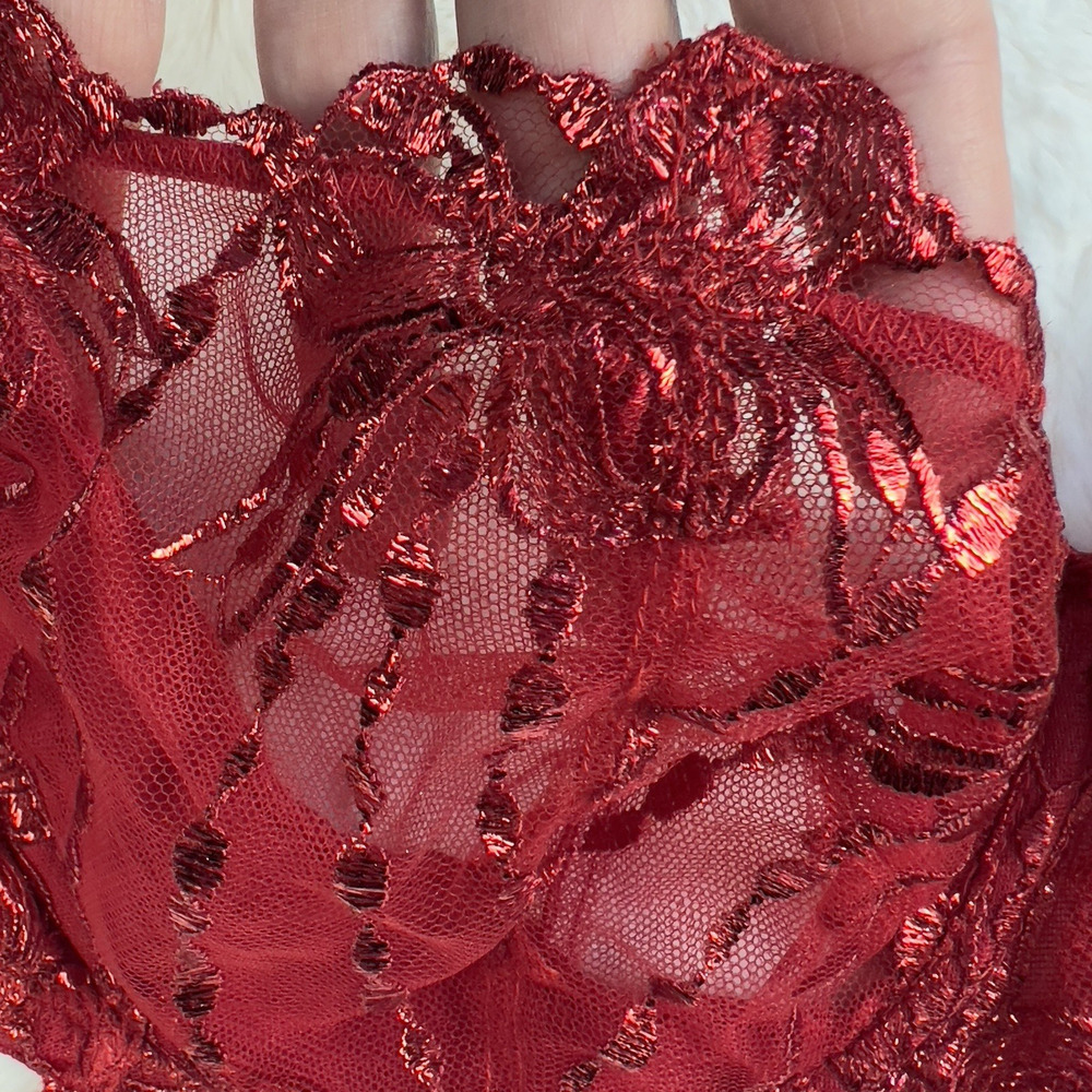 Victoria’s Secret Dream Angels Embroidered‎ Mesh Push-Up Bra Red Size 34B NWT - Picture 8 of 10